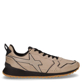 Jet sneaker in tessuto ed ecopelle taupe nero - W6YZ | Boscaini Scarpe