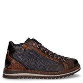 Stivaletto stringato sportivo in pelle nero cacao - Stivaletti Uomo | Boscaini Scarpe