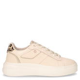 Sneaker in ecopelle con platform beige - Sneakers Donna | Boscaini Scarpe
