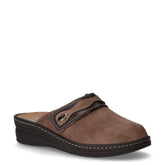 Ciabatta in ecopelle con zeppa taupe | Boscaini Scarpe