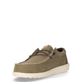 Wally stringata casual in tessuto oliva | Boscaini Scarpe