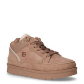 Sneaker in ecopelle e tessuto beige | Boscaini Scarpe