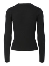 Maglia girocollo in tessuto nero | Boscaini Scarpe