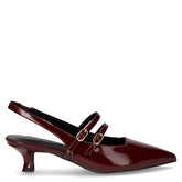 Décolleté slingback a punta in ecopelle chianti vernice - Slingback | Boscaini Scarpe