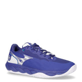 Wave Enforce Court CC scarpa da tennis in tessuto ed ecopelle blu bianco - MIZUNO | Boscaini Scarpe