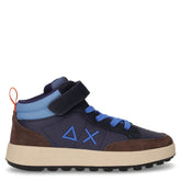 Genius Mid sneaker bambino in ecopelle navy | Boscaini Scarpe