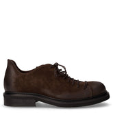 Stringata casual in pelle caffè | Boscaini Scarpe
