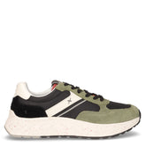 Sneaker in pelle e tessuto verde betulla - Sneakers Uomo | Boscaini Scarpe
