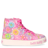 Eloise sneaker in tessuto con fiori applicati bambina fuxia fantasia - Sneakers Bambina | Boscaini Scarpe