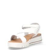 Sandalo in pelle con zeppa bianco | Boscaini Scarpe