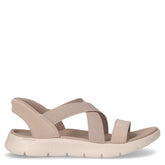 Go Walk Flex sandalo in tessuto taupe | Boscaini Scarpe