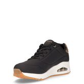 Uno Jungle Nite sneaker in ecopelle nero leopardato | Boscaini Scarpe