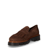 Mocassino in pelle con frangia marrone | Boscaini Scarpe