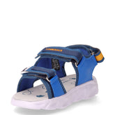 Wingy sandalo in tessuto ed ecopelle con luci bambino navy blu | Boscaini Scarpe