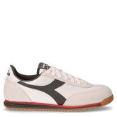 Cross sneaker in tessuto ed ecopelle bianco nero | Boscaini Scarpe