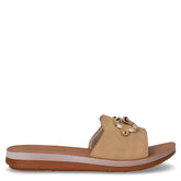 Ciabatta in ecopelle con staffa sabbia | Boscaini Scarpe