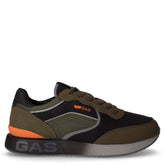 Douglas sneaker in tessuto ed ecopelle militare nero | Boscaini Scarpe