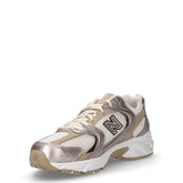 530 sneaker in tessuto e pelle beige bianco argento | Boscaini Scarpe