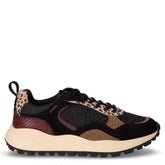 Sneaker in tessuto ed ecopelle nero | Boscaini Scarpe
