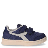 Bonny Mesh TD sneaker in tessuto ed ecopelle bambino blu insegna grigio | Boscaini Scarpe