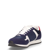Runner Casual sneaker in ecopelle e tessuto blu notte | Boscaini Scarpe