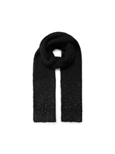 Sciarpa con strass in maglia nero | Boscaini Scarpe