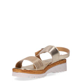 Sandalo con zeppa oro | Boscaini Scarpe