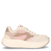 Sneaker in pelle e tessuto grigio bianco rosa - Sneakers Donna | Boscaini Scarpe