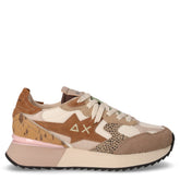 Stargirl Multicolor sneaker in tessuto e pelle beige marrone | Boscaini Scarpe