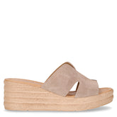 Ciabatta con zeppa in pelle terra - Ciabatte Aperte Donna | Boscaini Scarpe