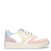 Sneaker in pelle bianco rosa azzurro - VICTORIA | Boscaini Scarpe