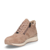 Sneaker in pelle con zip taupe | Boscaini Scarpe