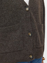 Cardigan in maglia con bottoni marrone | Boscaini Scarpe
