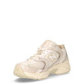 530 sneaker in ecopelle e tessuto beige angora | Boscaini Scarpe