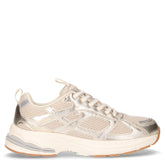 Sneaker in tessuto ed ecopellle bianco oro - Sneakers Donna | Boscaini Scarpe