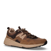 Wilfred sneaker in pelle e tessuto marrone cognac | Boscaini Scarpe