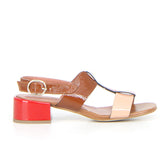 Sandalo con tacco phard cuoio - Sandali Con Tacco Donna | Boscaini Scarpe