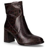 Tronchetto in ecopelle con zip mocca | Boscaini Scarpe