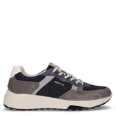 Sneaker in tessuto e pelle grafite blu - Sneakers Uomo | Boscaini Scarpe