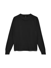Maglia girocollo in maglia nero | Boscaini Scarpe