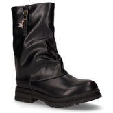 Stivale in ecopelle arricciata bambina nero | Boscaini Scarpe