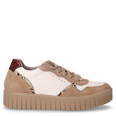 Sneaker in pelle con platform biscotto bianco - IGI & CO | Boscaini Scarpe