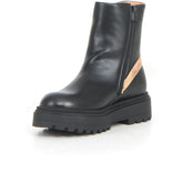 Stivaletto con zip nero geo beige | Boscaini Scarpe