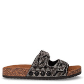 Ciabatta in tessuto con mini strass nero - TOO LIKE | Boscaini Scarpe