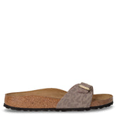 Madrid BS ciabatta in pelle leo grigio taupe | Boscaini Scarpe