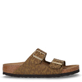 Arizona ciabatta in pelle kaki - BIRKENSTOCK | Boscaini Scarpe