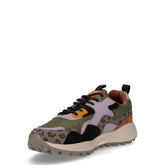 Sneaker in tessuto ed ecopelle verde | Boscaini Scarpe