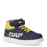Jeb High LTX sneaker in ecopelle e tessuto bambino blu giallo | Boscaini Scarpe