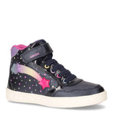 Skylin sneaker bambina in ecopelle con luci navy multicolor - GEOX BAMBINO | Boscaini Scarpe