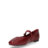 Ballerina in ecopelle con cinturino rosso | Boscaini Scarpe